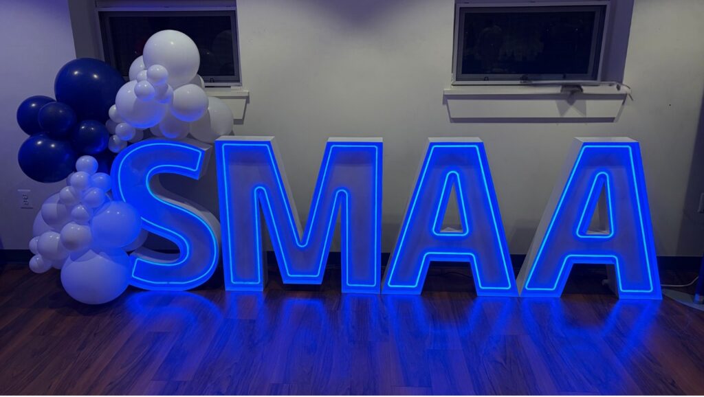 St. Mary's Athletic Association uses LED marquee letters.